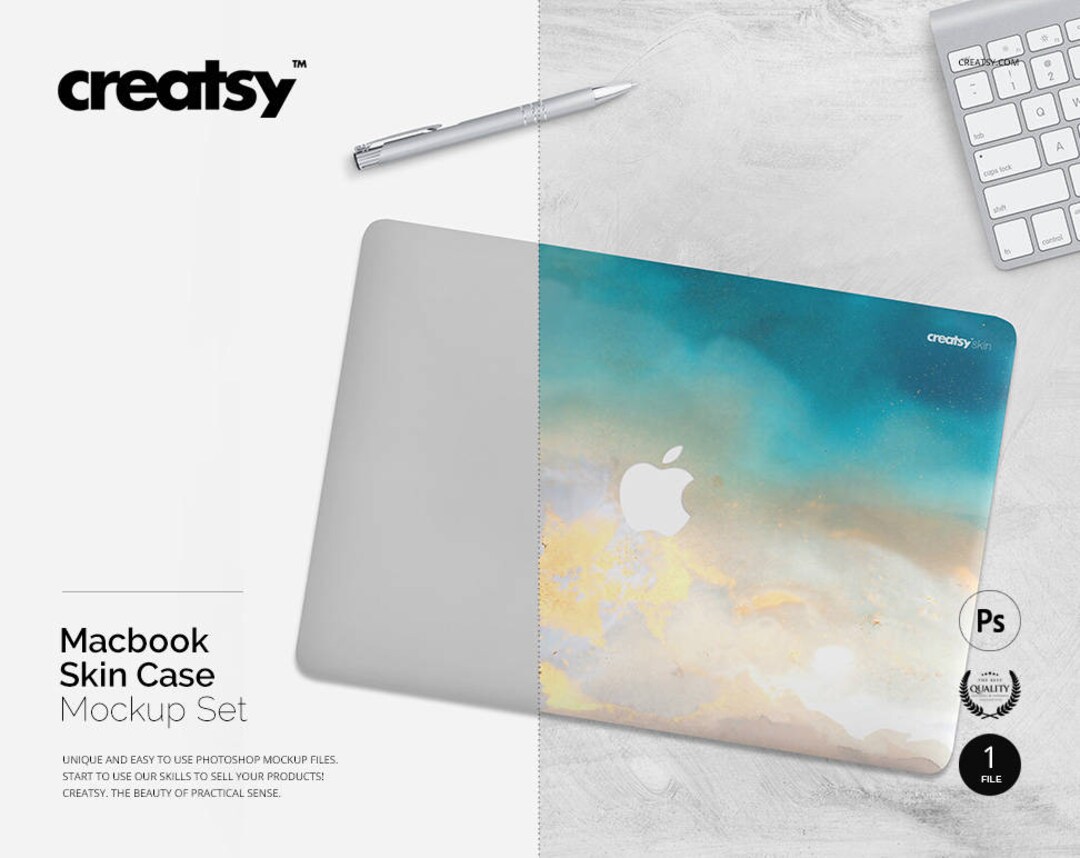 MacBook Skin Case Mockup, MacBook Case Tempalte, Skin Mockup, Custom