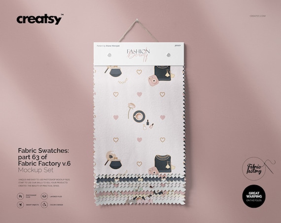Download Fabric Swatches Mockup Part 63 Of Fabric Factory V 6 Etsy