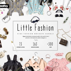 Little Fashion Kids Apparel Mockup Bundle
