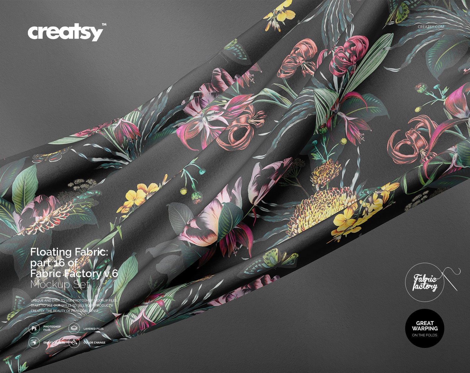 Download Floating Fabric Mockup Part 16 Of Fabric Factory V 6 Etsy