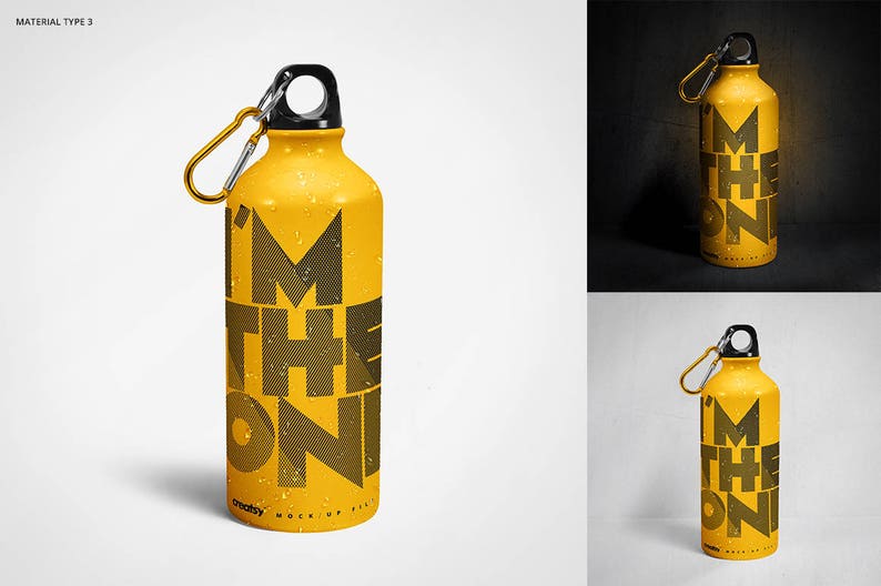 Download Aluminum Water Bottle Mockup Set Sport Bottles Mockup Travel | Etsy