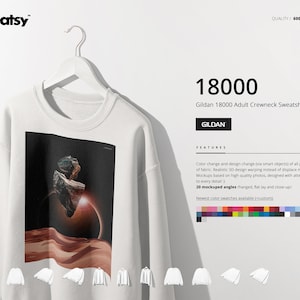 Gildan 18000 Sweatshirt Mockup Set