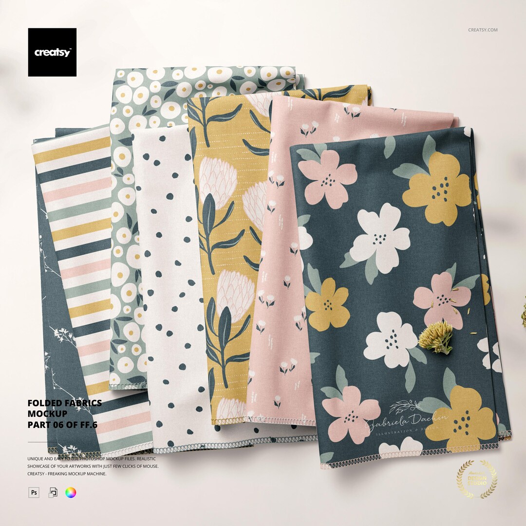 Fabric Stack Mockup (part 6 of Fabric Factory V.6) - Etsy