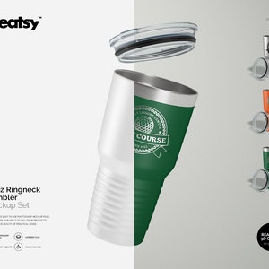 30oz Ringneck Tumbler Mockup Set, Tumbler Tempalte