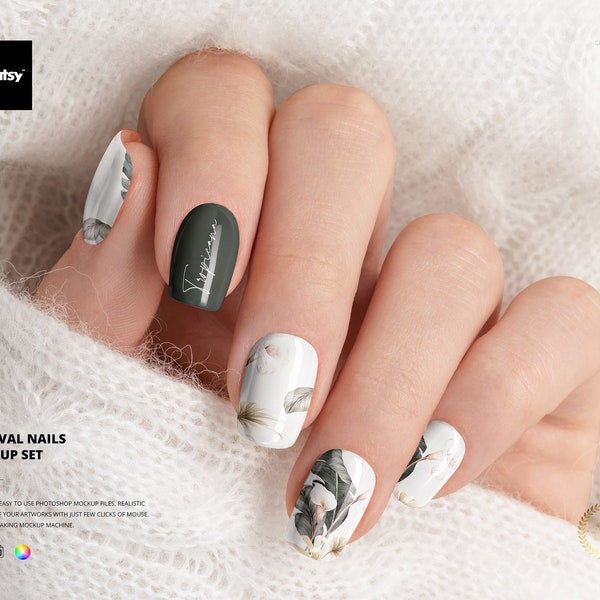 Squoval Nails Mockup Set