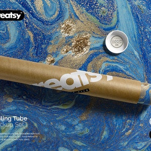 3 X 24 Premium Kraft Mailing Shipping Poster Tubes W/ Plastic End Caps 