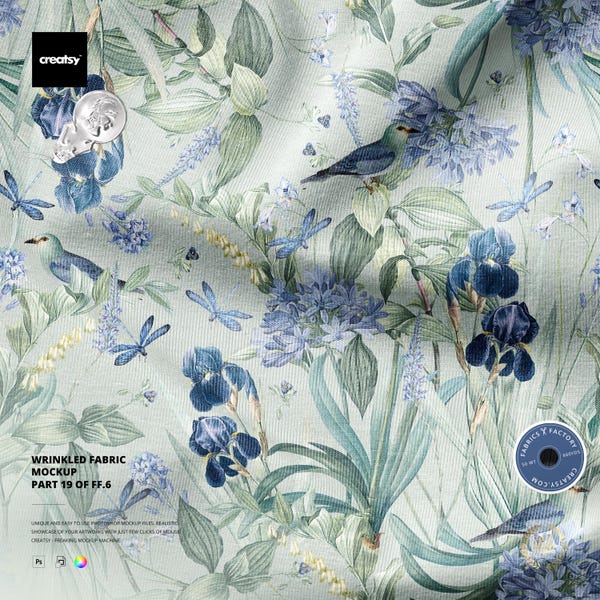 Wrinkled Fabric Mockup Part 19 of Fabric Factory v.6