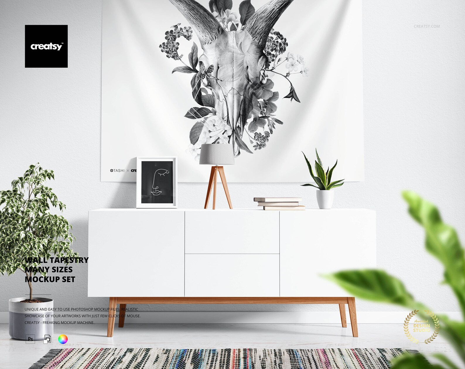 Tapestry Many Sizes Mockup Set Tapestry Mockup Tapestry Wall Etsy