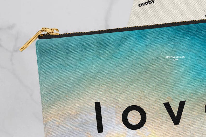 Download Flat Canvas Pouch Mockup Set Cosmetic Bag Mockup Make up ...