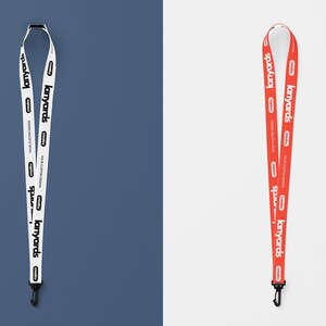 Polyester Lanyard Mockup Set Neck Strap Breakaway Buckle Metal Clip Editable PSD Files image 8