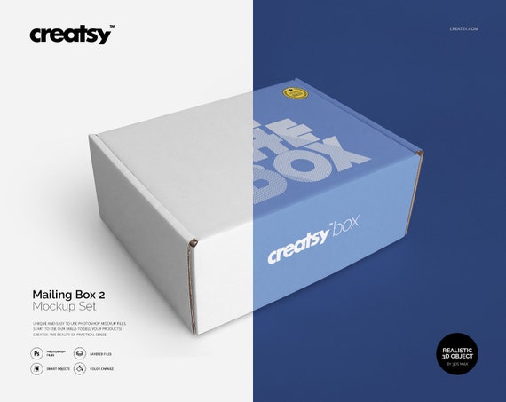 Download Mailing Box Mockup 2 Set Etsy