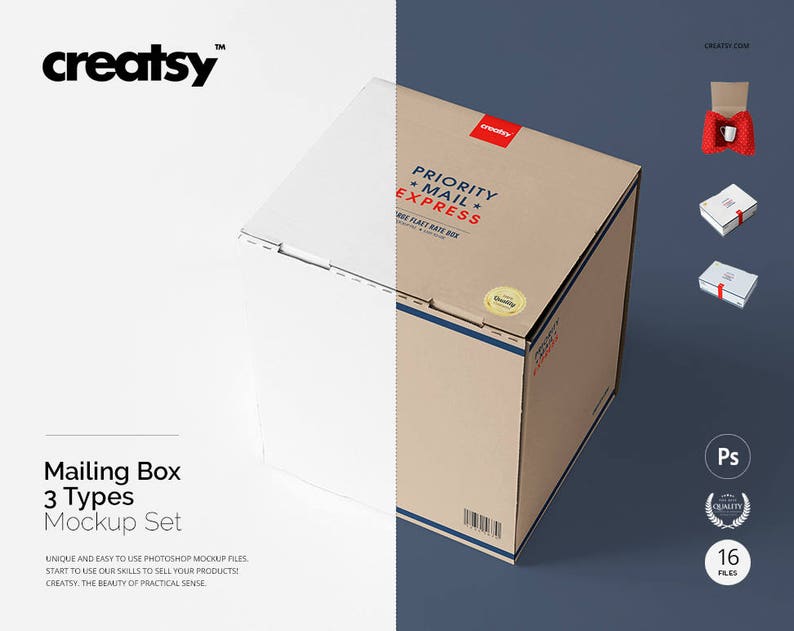 Download Mailing Box Mockup Kraft Boxes Cardboard Box Template Mail ...