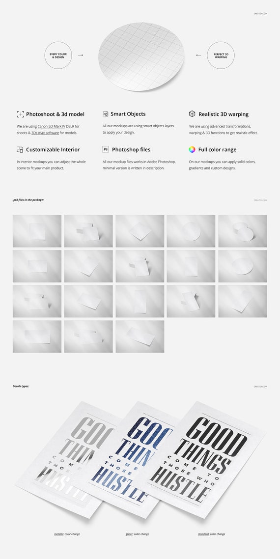 Download Decals Stickers Mockup Set Etsy