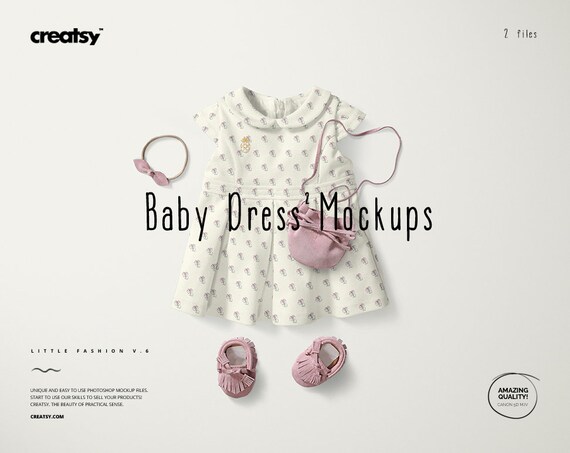 Download Baby Dress Mockup Set 2 Little Fashion Series Vol 6 Dress Etsy