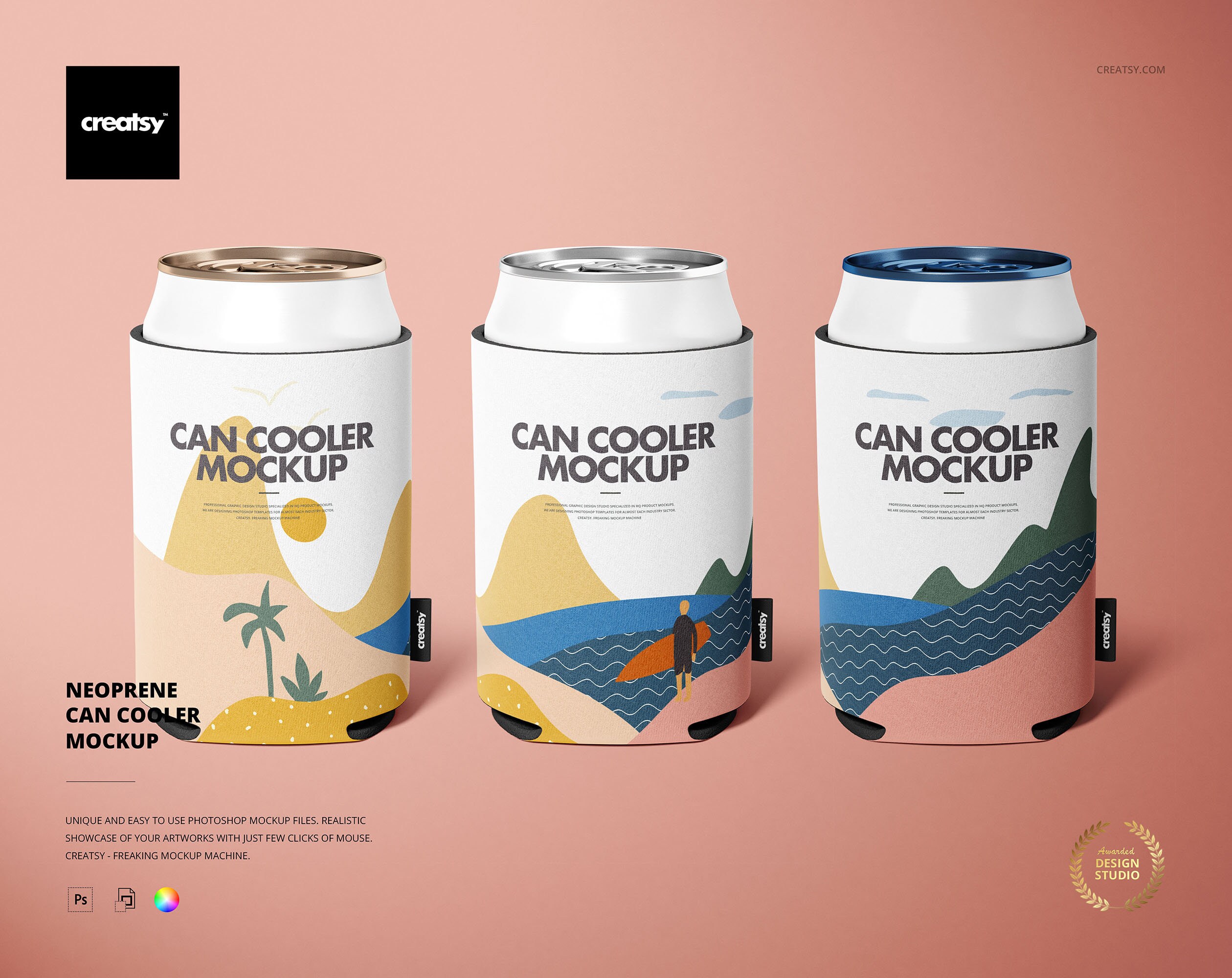 Download Can Cooler Mockup Set Create Custom Coolers Can Coolie Etsy