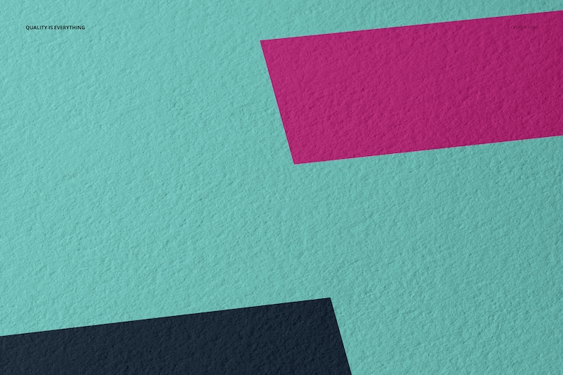 May include: Abstract geometric design with a teal background, a dark blue rectangle at the bottom, and a pink rectangle at the top.