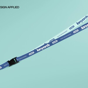 Polyester Lanyard Mockup Set Neck Strap Breakaway Buckle Metal Clip Editable PSD Files image 5