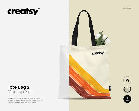 Download Tote Bag 2 Mockup Set Shopping Bag Mockup Linen Bag | Etsy