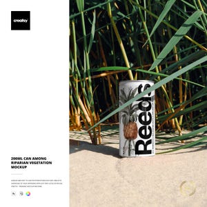 200ml Can Among Riparian Vegetation Mockup