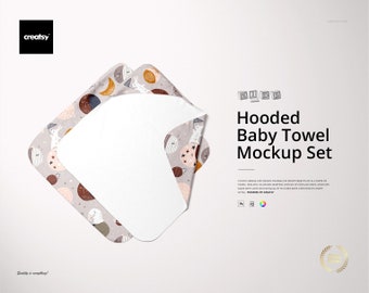 Hooded Baby Towel Mockup Set (16/KEv.1)