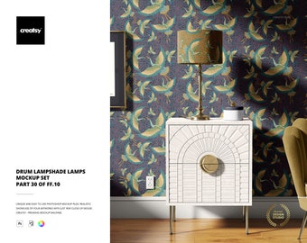 Drum Lamp Shade Lamps Mockup Set (30FFv.10)