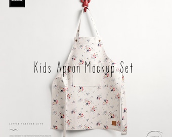 Kids Apron Mockup Set