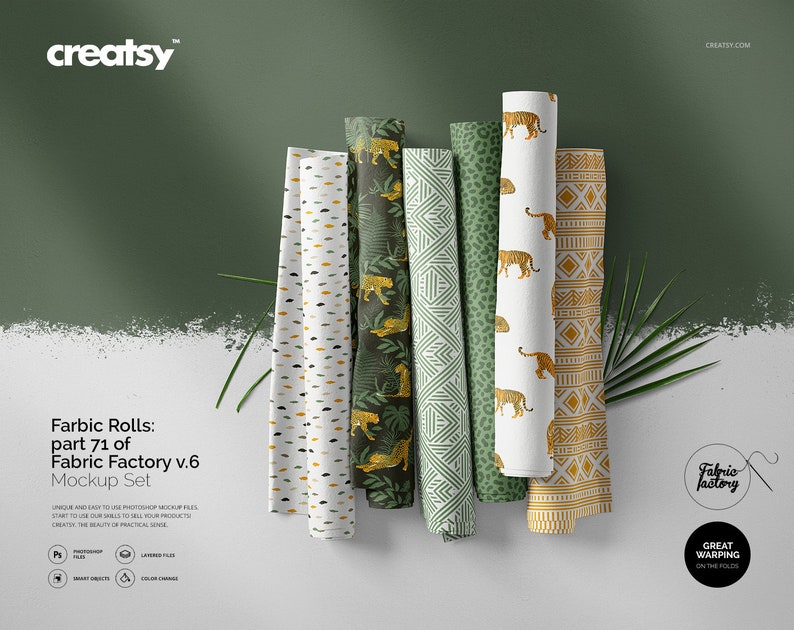 Download Fabrics Rolls Mockup part 71 of Fabric Factory v.6 | Etsy