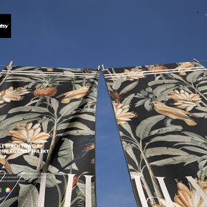 Waffle Beach Towels Hanging Against the Sky Mockup