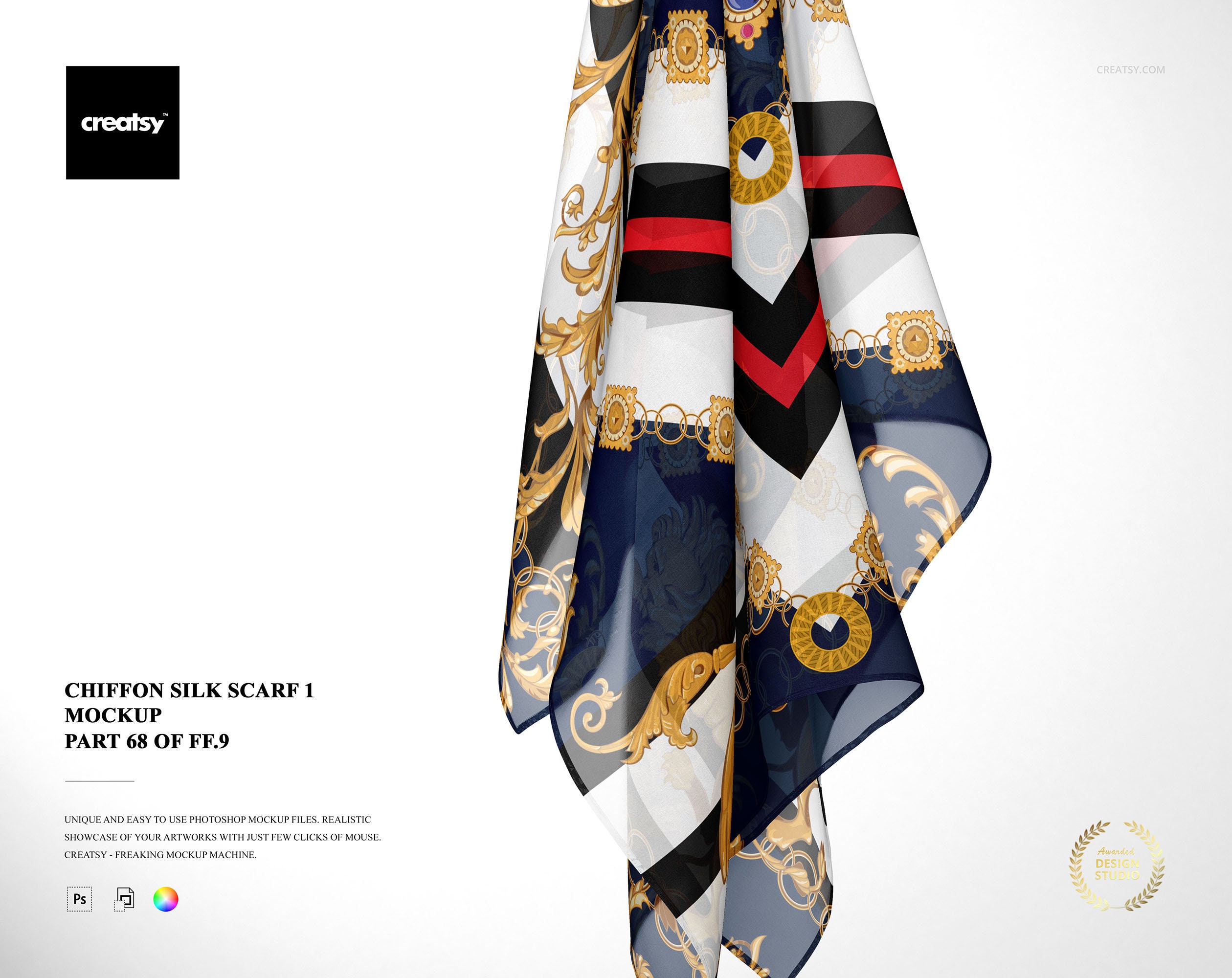 Download Chiffon Silk Scarf 1 Part 68 Of Fabric Factory V 9 Mockup Etsy