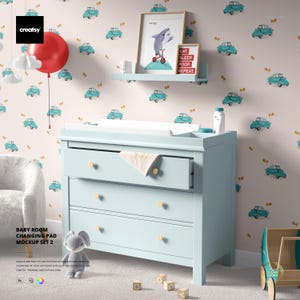 Baby Room Changing Pad Mockup Set 2
