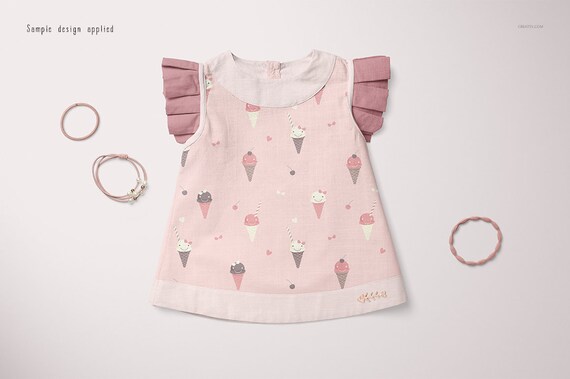 Baby Blouse Shorts Mockup Set Little Fashion Series Etsy