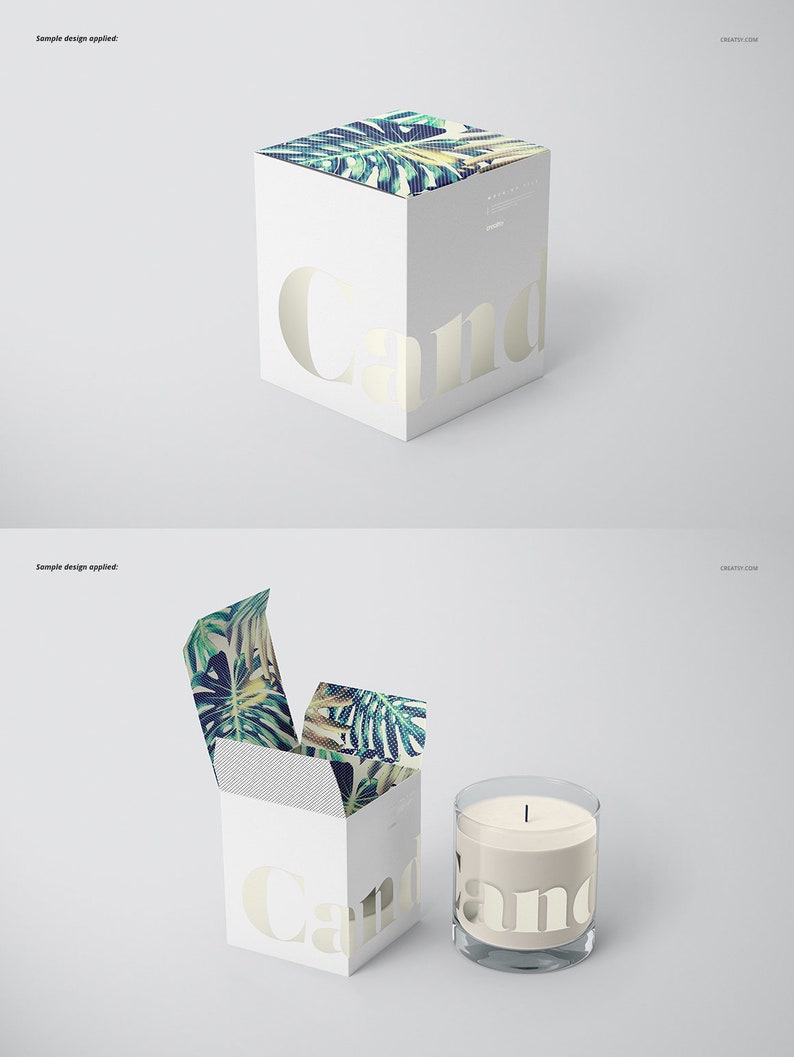 Download Candle and Box Mockup Set v.1 Candle Template Box Mockup ...