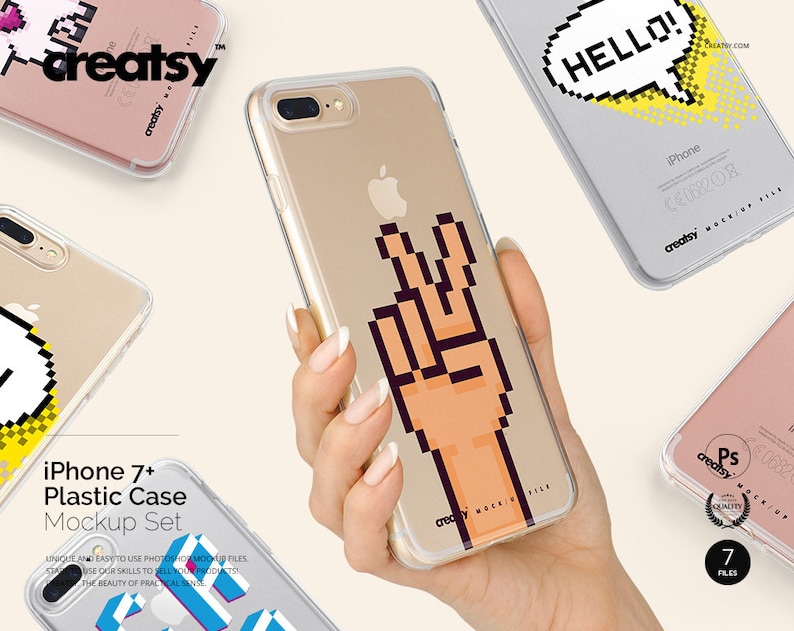 Download IPhone 7 Clear Case Mockup Set Trasparent Case Mockup ...