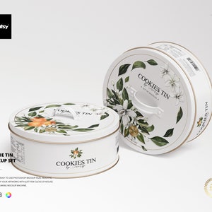 Round Cookie Tin Mockup Set