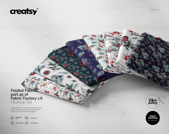 Download Folded Fabrics Mockup Part 45 Of Fabric Factory V 6 Etsy