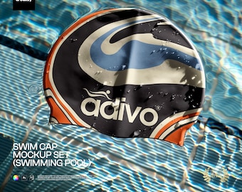 Swim Cap Mockup Set (swimming pool)