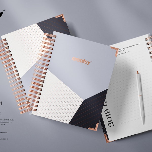 Wire-bound Planner Mockup Set