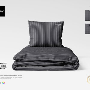 Bedding Set Many Sizes Mockup Set