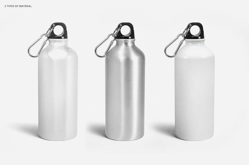 Aluminum Water Bottle Mockup Set Sport Bottles Mockup Travel | Etsy