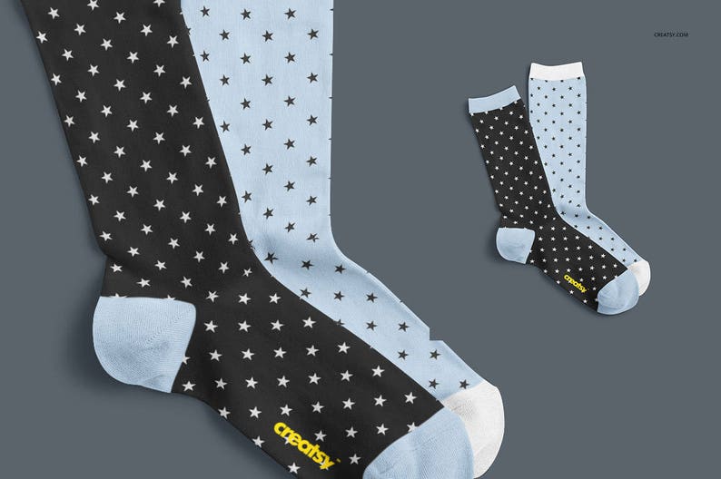 Download Socks Mockup Set Socks Template Sublimation Socks Blank | Etsy