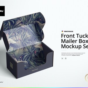 Front Tuck Mailer Box Mockup Set 2