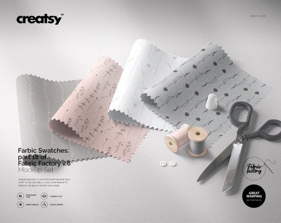 Download Fabric Swatches Mockup Part 18 Of Fabric Factory V 6 Etsy