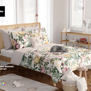 Boho Bedroom Bedding Mockup Set