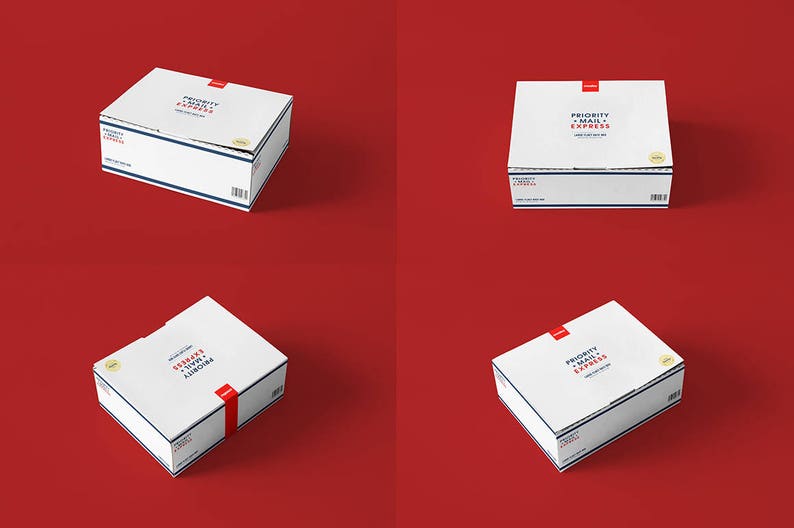 Download Mailing Box Mockup Kraft Boxes Cardboard Box Template Mail ...