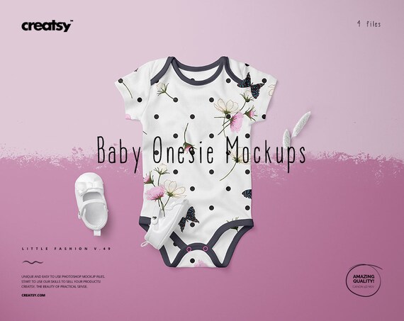 Baby Onesie Mockup Set Little Fasion Series Vol 49 Baby Etsy
