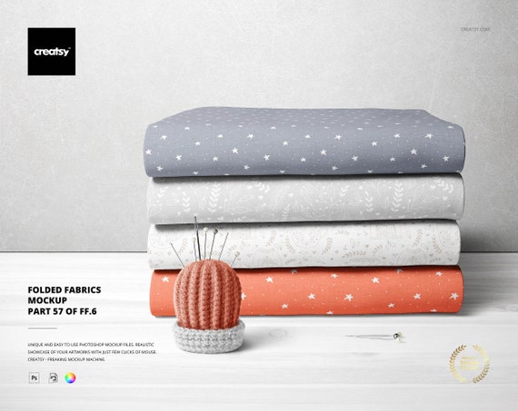 Download Folded Fabrics Mockup Part 57 Of Fabric Factory V 6 Etsy