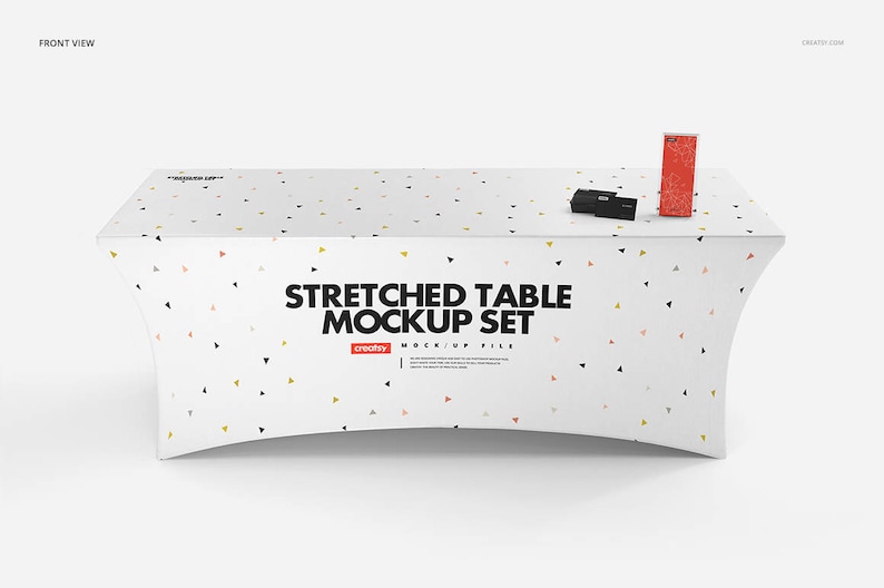 Covers Stretch Table Throw Custom Stretched Table Mockup Set Rectangular Spandex Table Cover PSD Digital Files Printed Tablecloth
