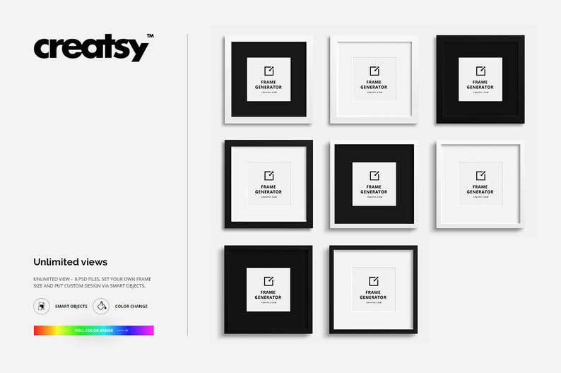 Download Frame Generator Mockup Set Any Size Frame Generator | Etsy