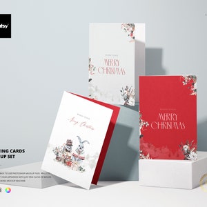 Conjunto de maquetas de tarjetas de felicitación 5x7