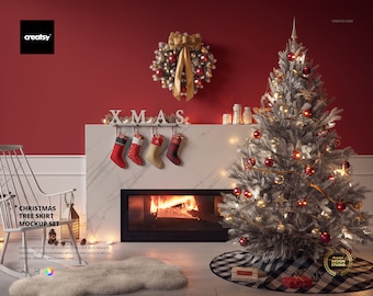 Mockupset kerstboomrok